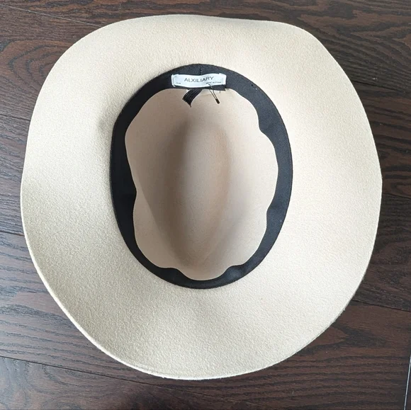 Aritzia Wool Alxiliary Beige Brimmed Hat - Picture 6 of 7